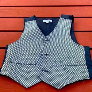 Five  for 25 Newberry, formal, black and white vest in excellent used condition
